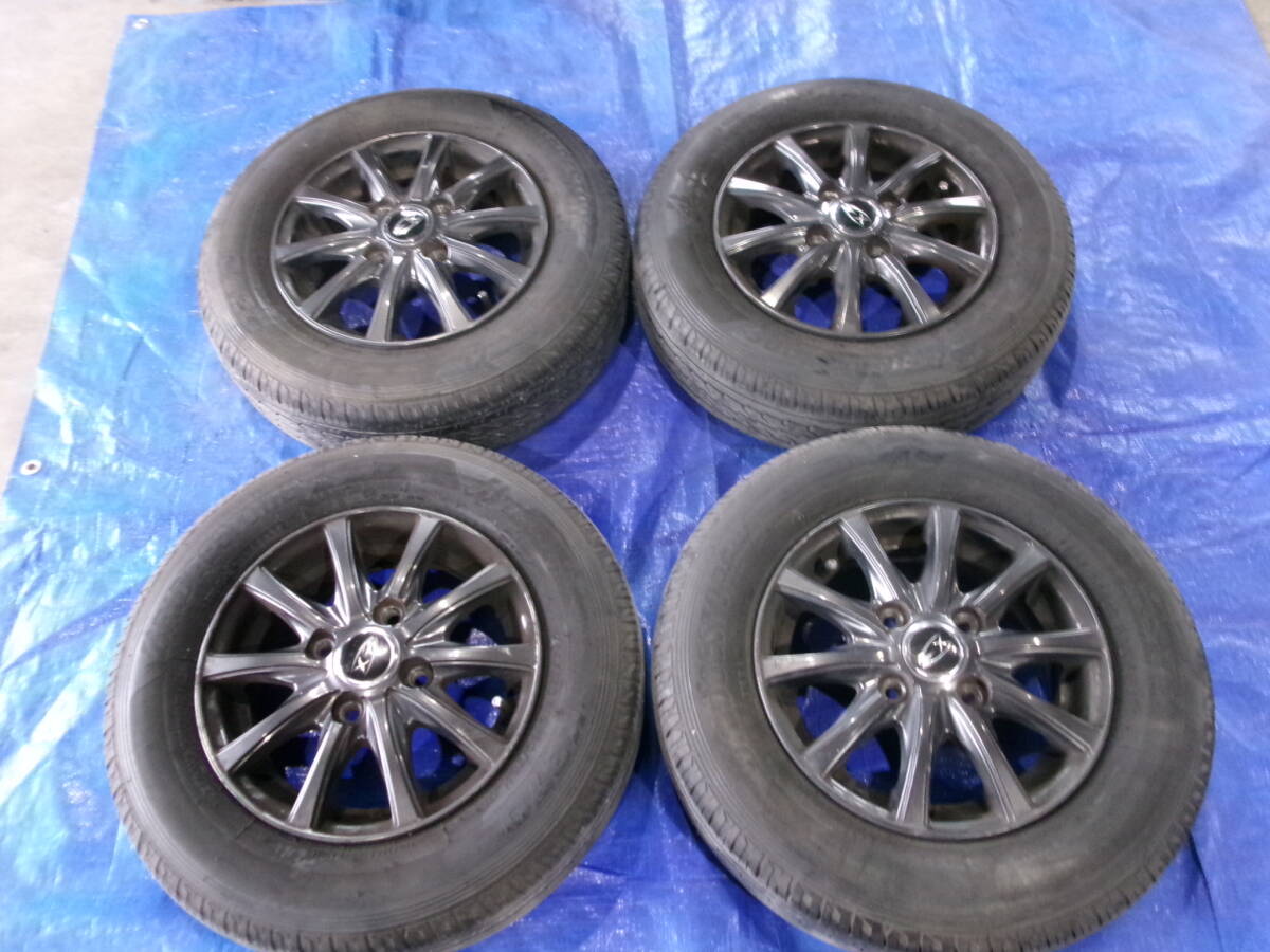 ブリジストン K370 145/80R12 4本セット 2022年製 軽自動車 アルミホイール拍卖