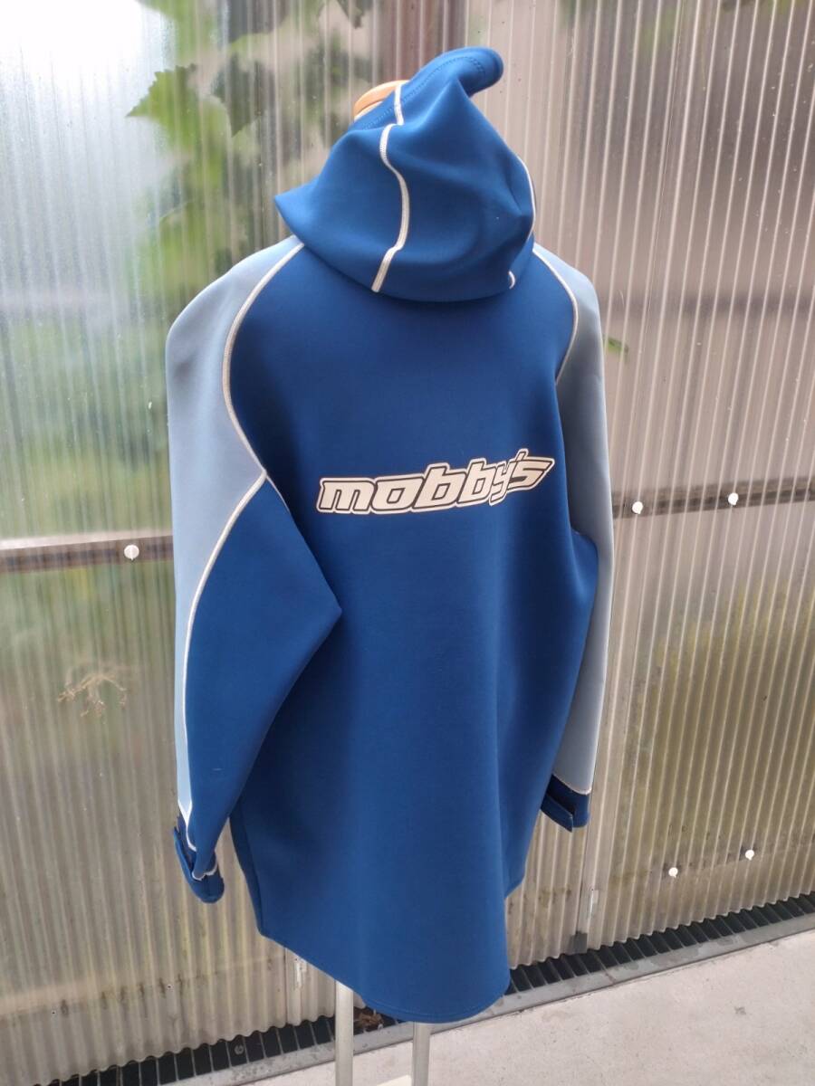 11713-01★mobbys モビーズ フード付きボートコート ジャケット ブルー ダイビング ヨット マリンスポーツ アウトドア 汚れ軽度 現状品★拍卖