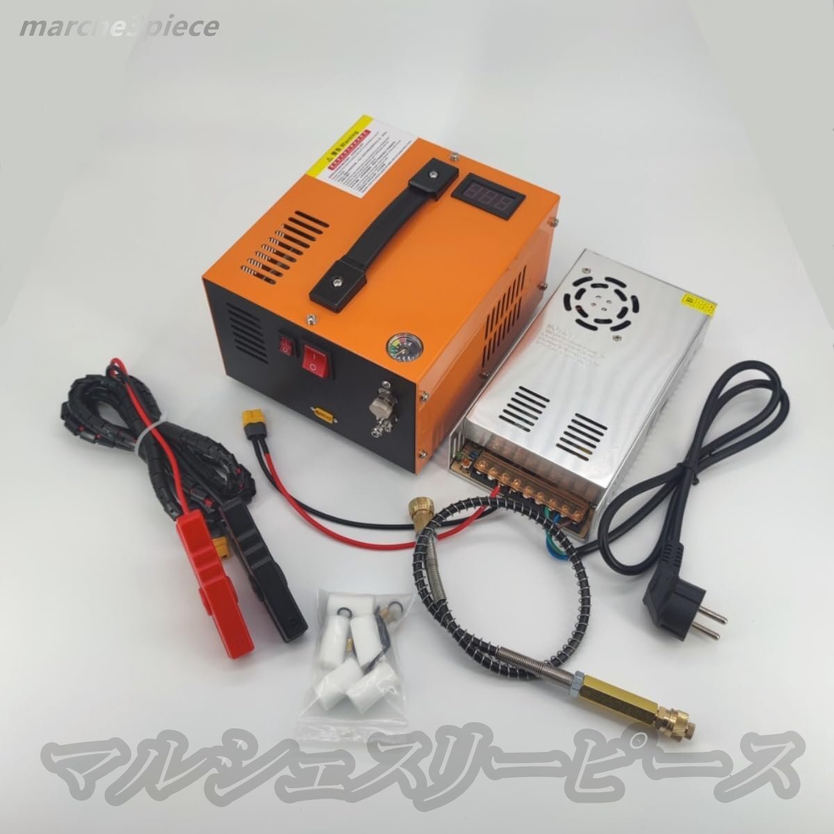 【PCP/ダイビング/ペイントボール対応】高圧空気コンプレッサー 4500PSI/30Mpa 110V AC 12V オイルフリーでメンテナンス簡単拍卖