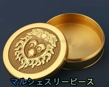 仏具密教法具 寺院用仏具 真言宗 香合 お焼香入れ 仏具 焼香 真鍮製 磨き仕上げ 直径5.6cm仏壇拍卖