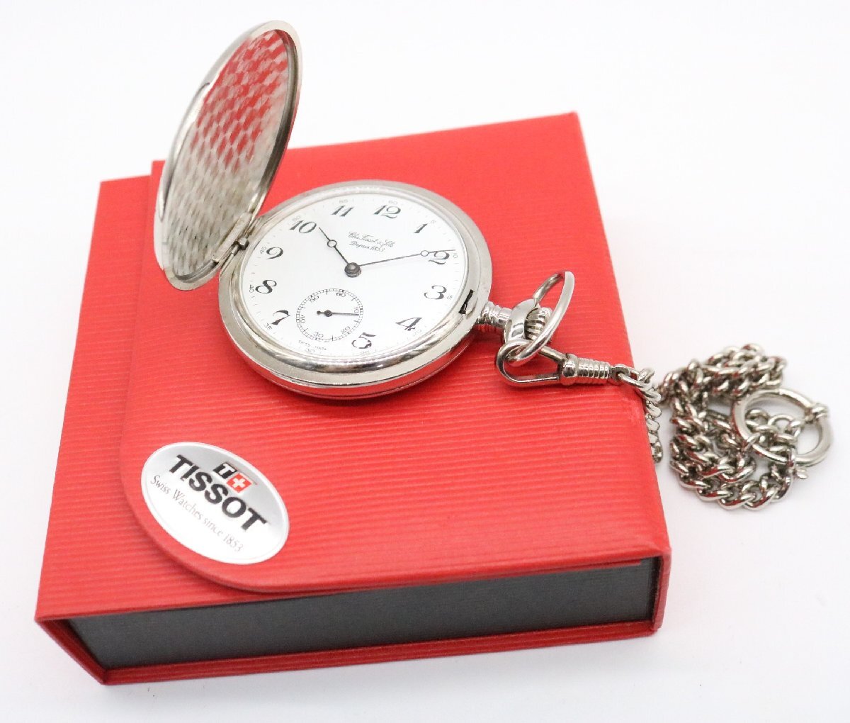 【ト足】TISSOT ティソ 1853 サボネット メカニカル 懐中時計 手巻き 機械式 17石 ANCRE DE PRECISION Y 561 288 CA410CMM1S拍卖