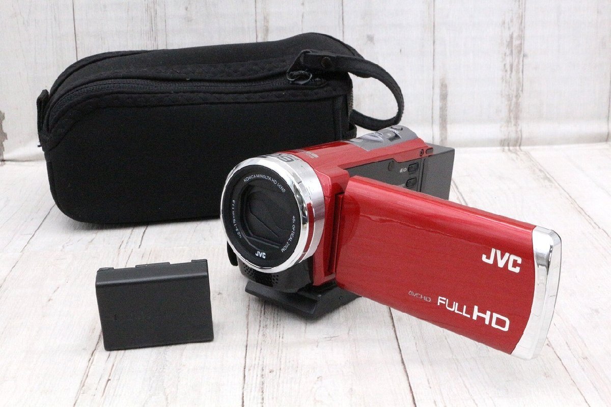 【ト長】 JVC ケンウッド JVC KENWOOD コンパクト デジタル ビデオカメラ GZ-E750-R レッド系カラー 2015年製 動作未確認 IA431IOC45拍卖