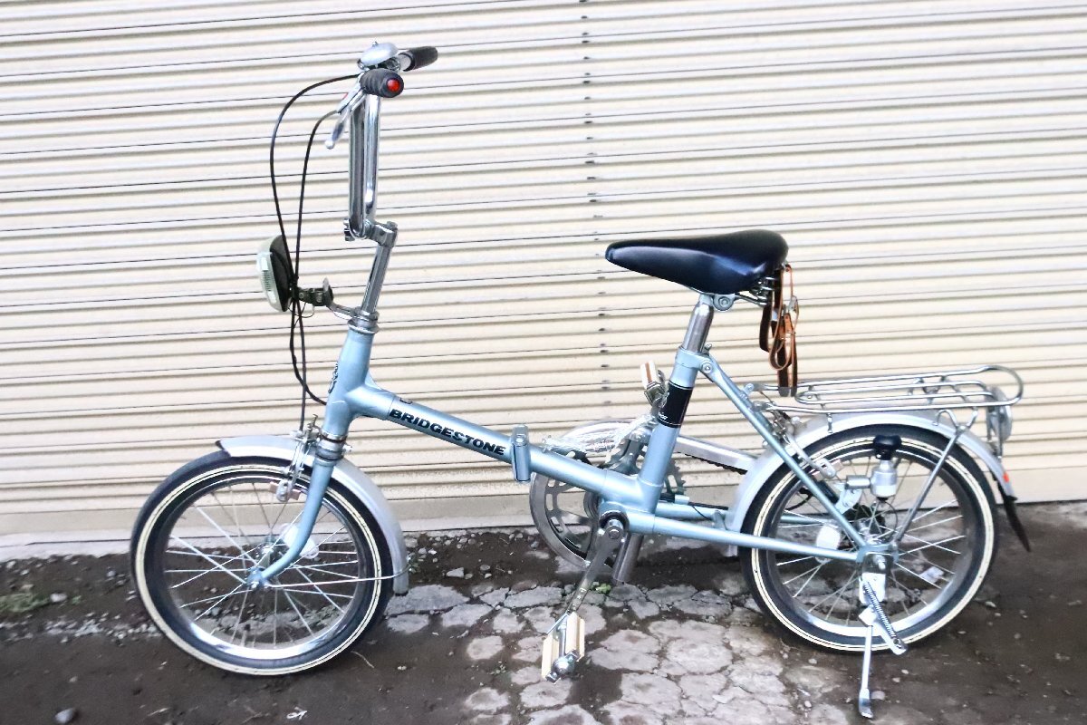 【ト長】BRIDGESTONE ブリヂストン 折りたたみ 自転車 Picnica 16インチ ピクニカ ライトブルー系カラー サイクリング IA386IOS52拍卖