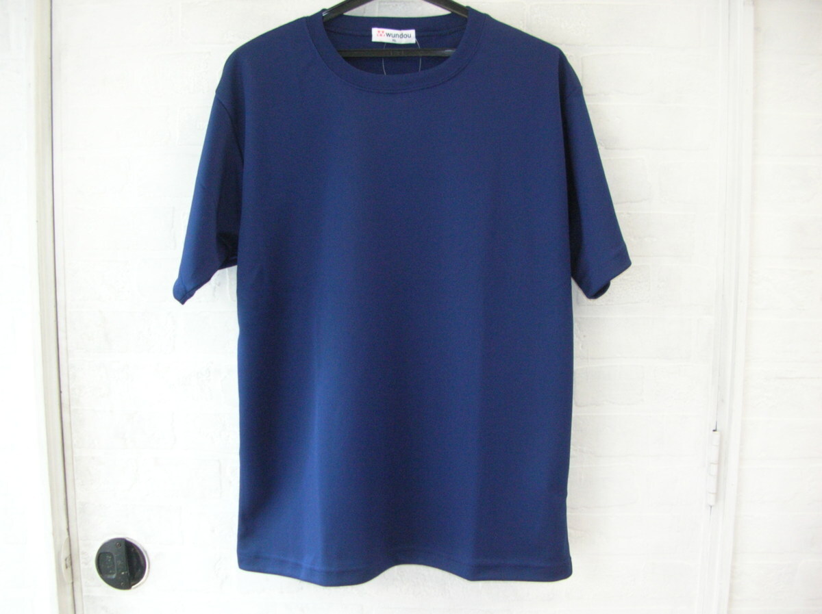 ウンドウ★半袖Tシャツ【タフドライTシャツ】★男女兼用★ネイビー★XLサイズ★WUNDOU拍卖