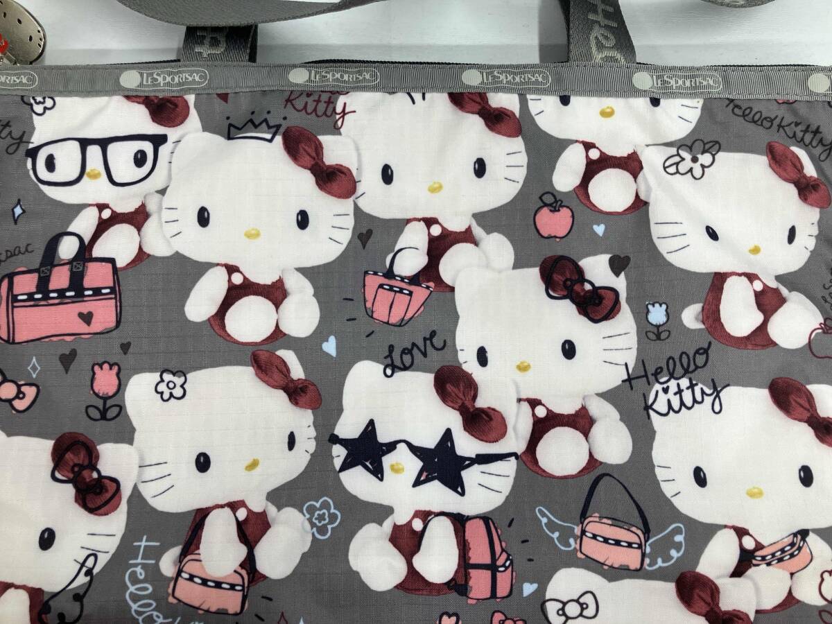 LeSportsac レスポートサック × HELLO KITTY ハローキティ Sanrio サンリオ コラボ トートバッグ キティちゃん柄 総柄 ナイロン サブカル拍卖