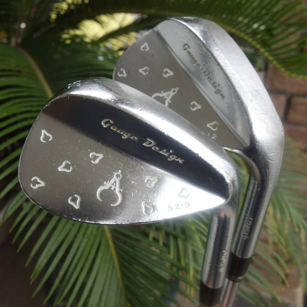 ★ 即決! ゲージデザイン Gauge Design W09 Dancing SILVER Wedge 52/08 (N.S) 56/12 (N.S) 2本セット!グリップ新品(青)! ★拍卖