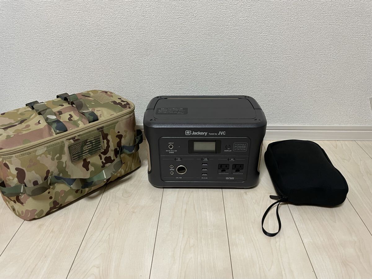 美品 Jackery JVC ポータブル電源 収納付き 迷彩カラー収納 防災グッズ拍卖
