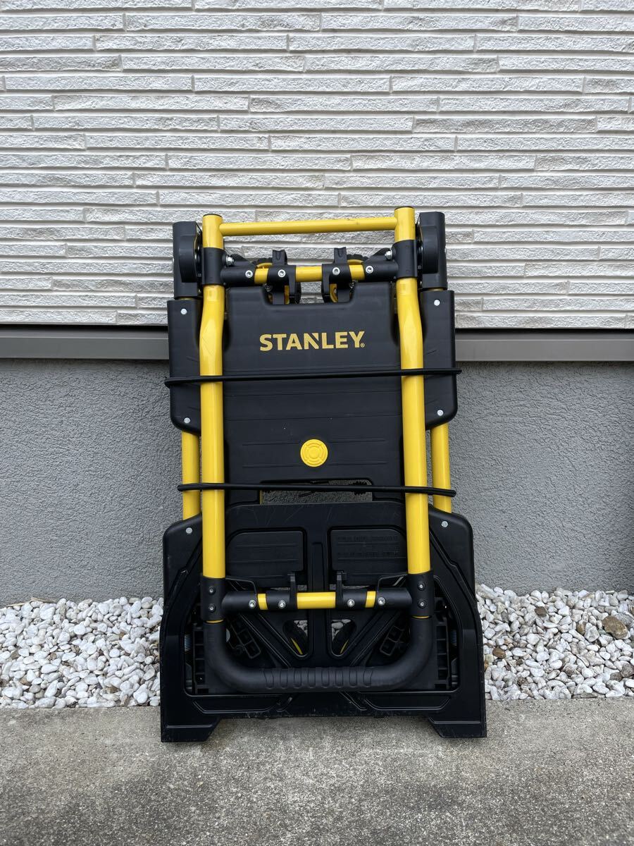 美品 STANLEY 折りたたみ式 2WAY 台車 ハンドトラック FT585 ワゴン ゴムひも 2本付き 耐久性 持ち運びやすい拍卖