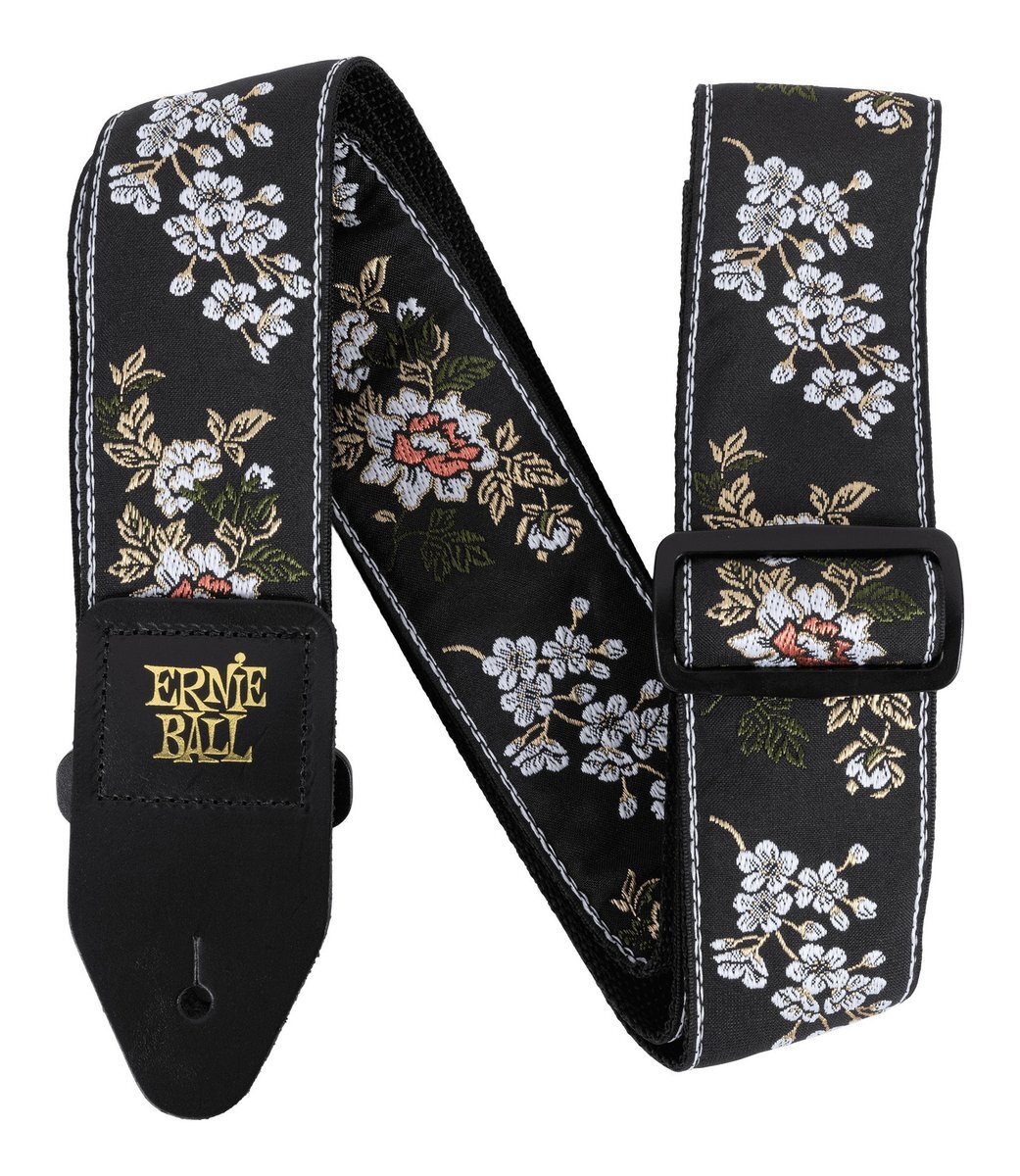 即決◆新品◆送料無料ERNIE BALL 5362 White Blossom ジャカード織 ギターストラップ/メール便拍卖
