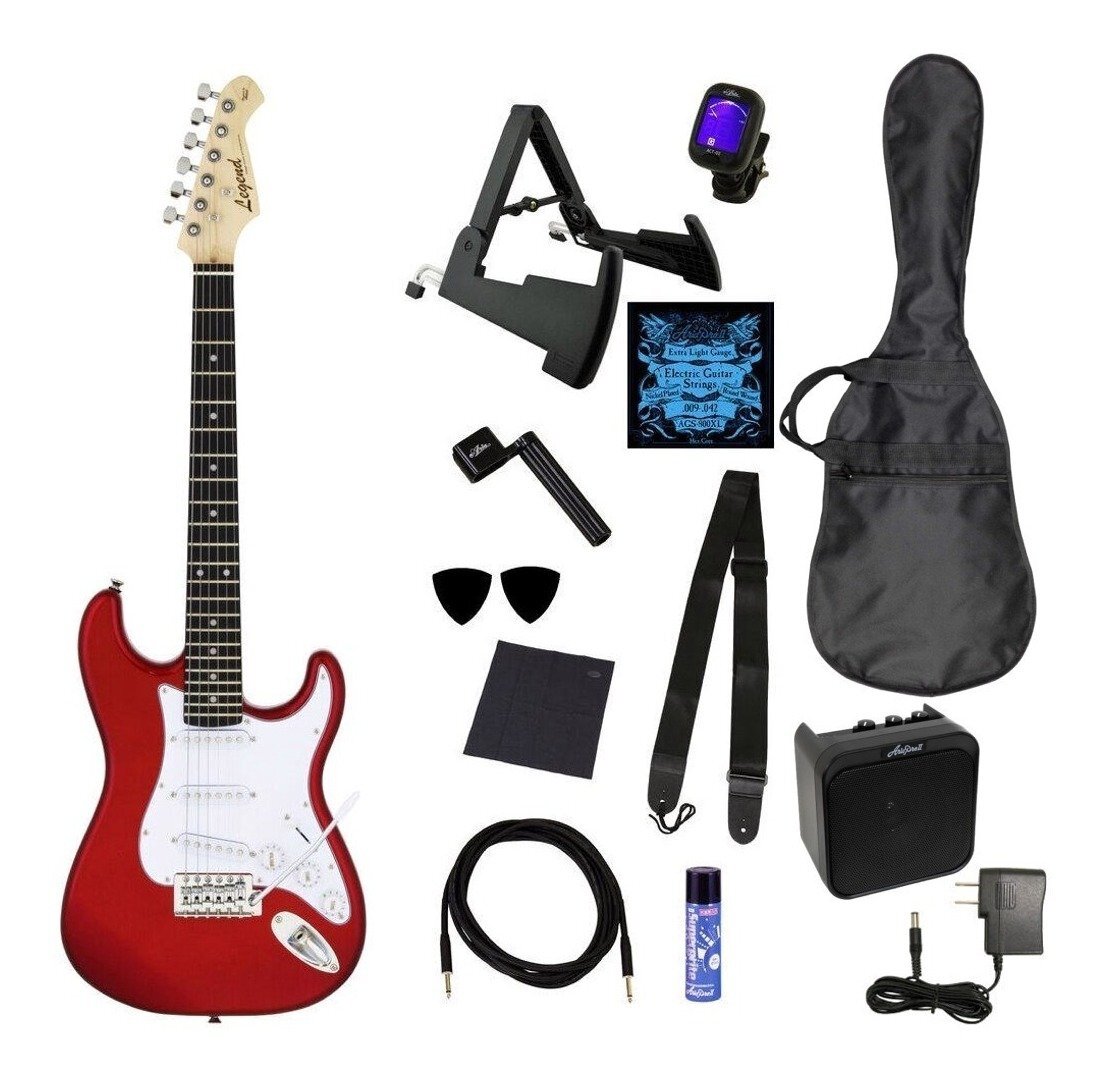 即決◆新品◆送料無料Legend LST-MINI/CA/未来のロックスター13点セット (Candy Apple Red) ショートスケール ミニ・エレキギター拍卖