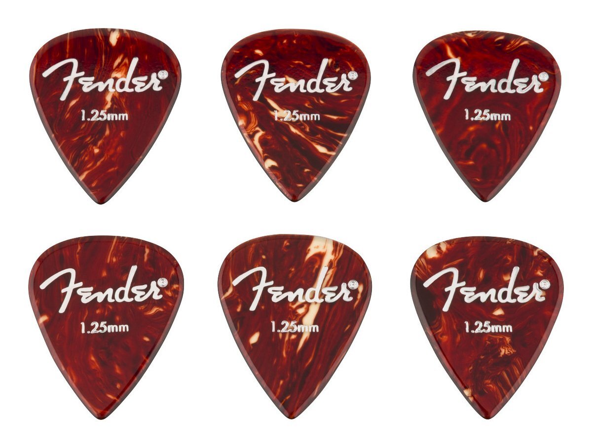 即決◆新品◆送料無料Fender Aero Acrylic Picks 6-count 1.25mm フェンダー 351シェイプ アクリルピック 6枚入り/メール便拍卖