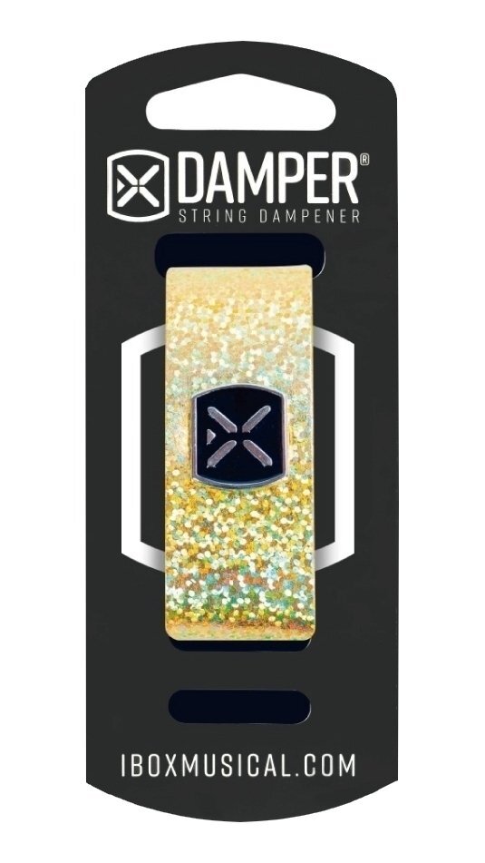 即決◆新品◆送料無料IBOX DHSM02 レザー/HOLOGRAPHIC GOLDEN SMALL-6弦ギター/アコギ/4弦ベース/ウクレレ用ストリングダンパーミューター拍卖