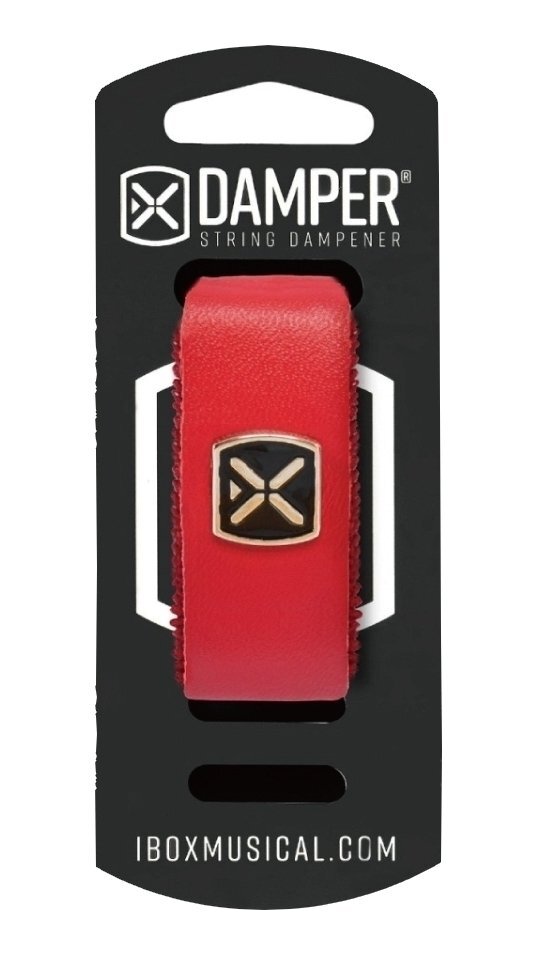 即決◆新品◆送料無料IBOX DSMD04 レザー/RED MEDIUM-7弦ギター/5弦ベース用ストリングダンパーミューターフレットラップ拍卖