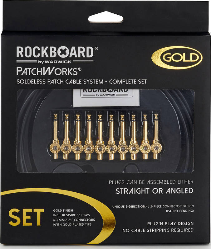 即決◆新品◆送料無料ROCKBOARD by WARWICK PatchWorks Set Gold 自作パッチケーブルキット ソルダーレスプラグ(プラグ10個)拍卖