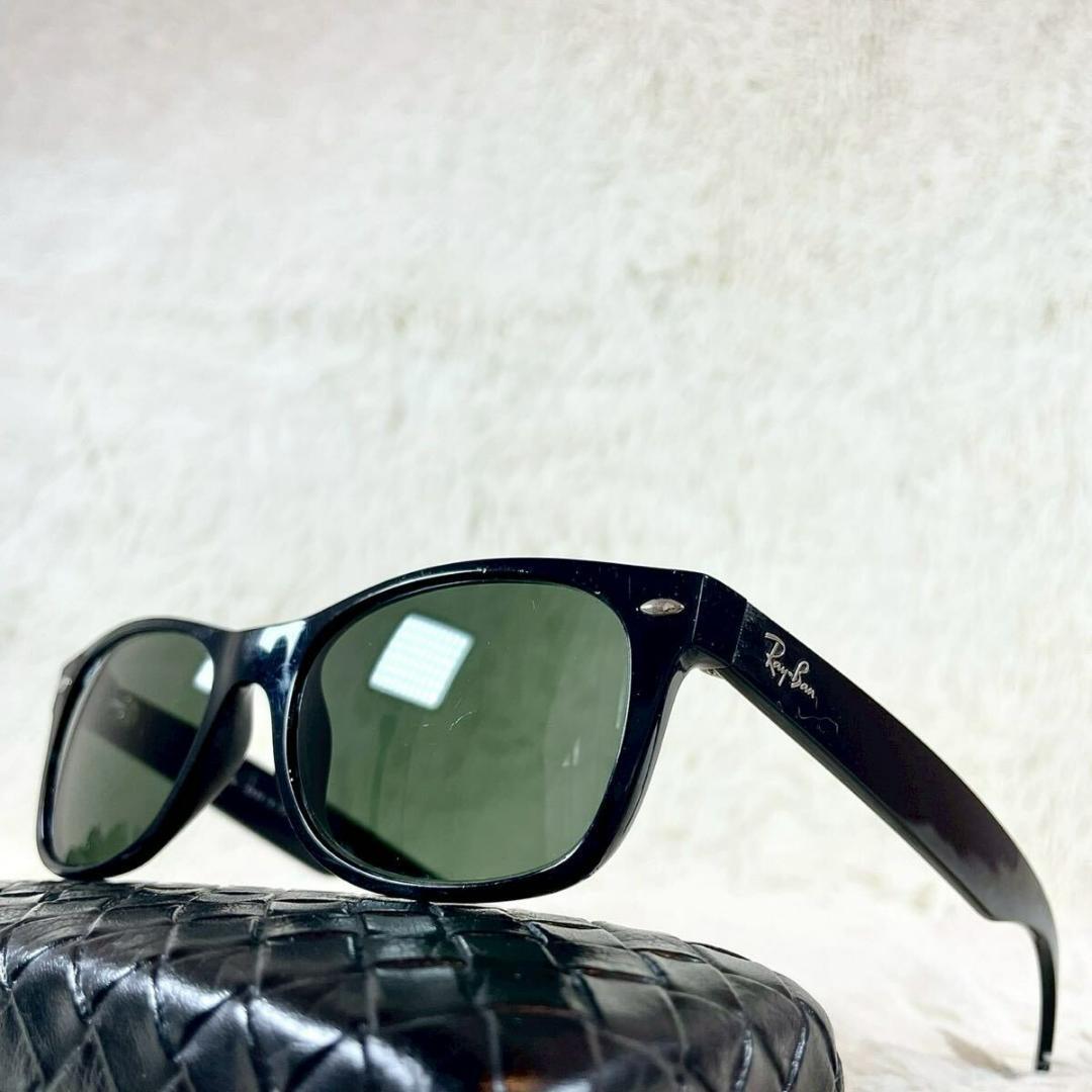 Ray-Ban NEW WAYFARER レイバン ニューウェイファーラー サングラス RB2132 グリーンレンズ ブラックフレーム拍卖