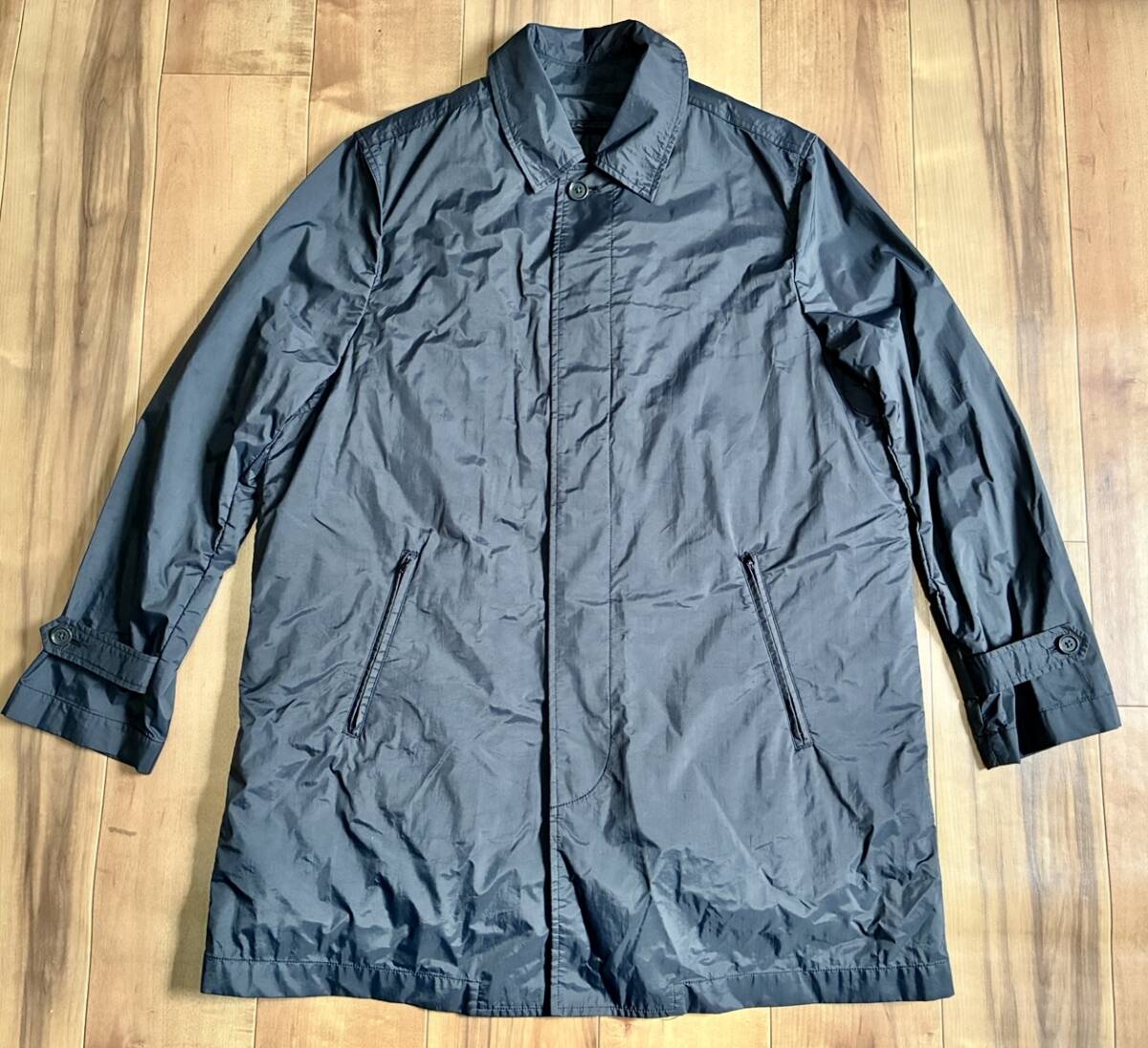 ユナイテッドアローズ ライニング脱着 ナイロン ステンカラーコート L ブラック 拍卖