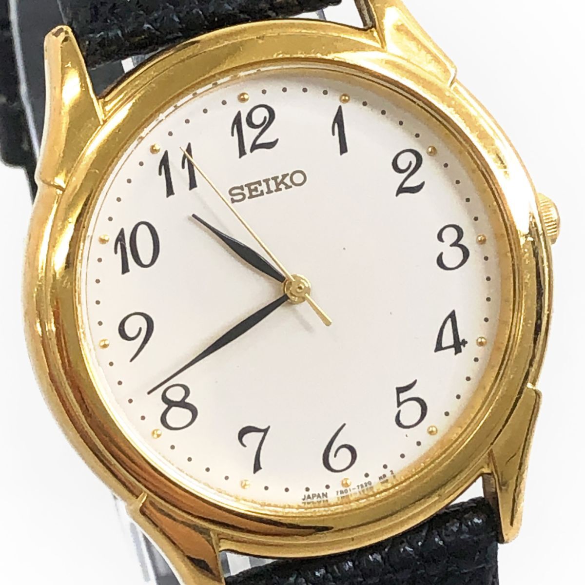 美品 SEIKO セイコー SPIRIT スピリット 腕時計 SBTB004 クオーツ アナログ ラウンド ゴールド シンプル 電池交換済み 動作確認済み拍卖