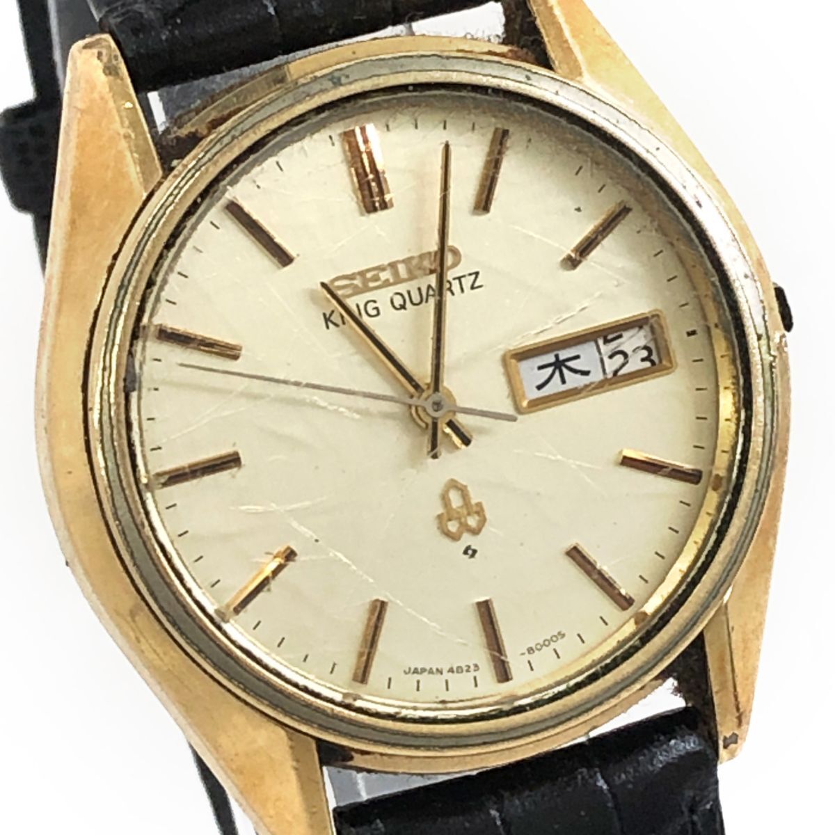 SEIKO セイコー KING QUARTZ キングクオーツ 腕時計 4823-8000-G クオーツ ヴィンテージ 諏訪精工舎 1970年代製 水晶マーク 動作確認済み拍卖