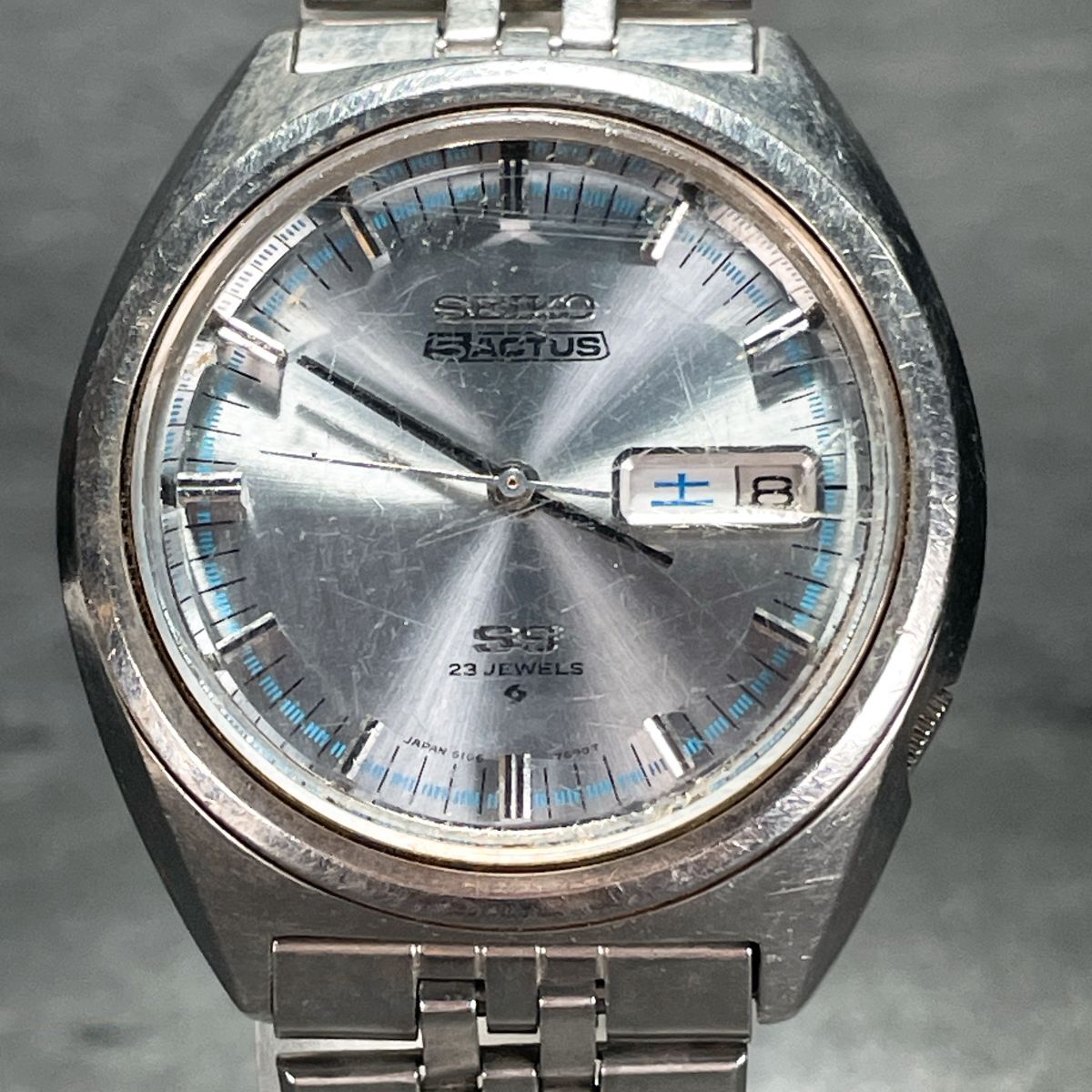 1970年代製 SEIKO セイコー 5ACTUS ファイブアクタス 6106-7520 腕時計 アナログ 自動巻き ヴィンテージ 諏訪精工舎 3針 動作確認済み拍卖
