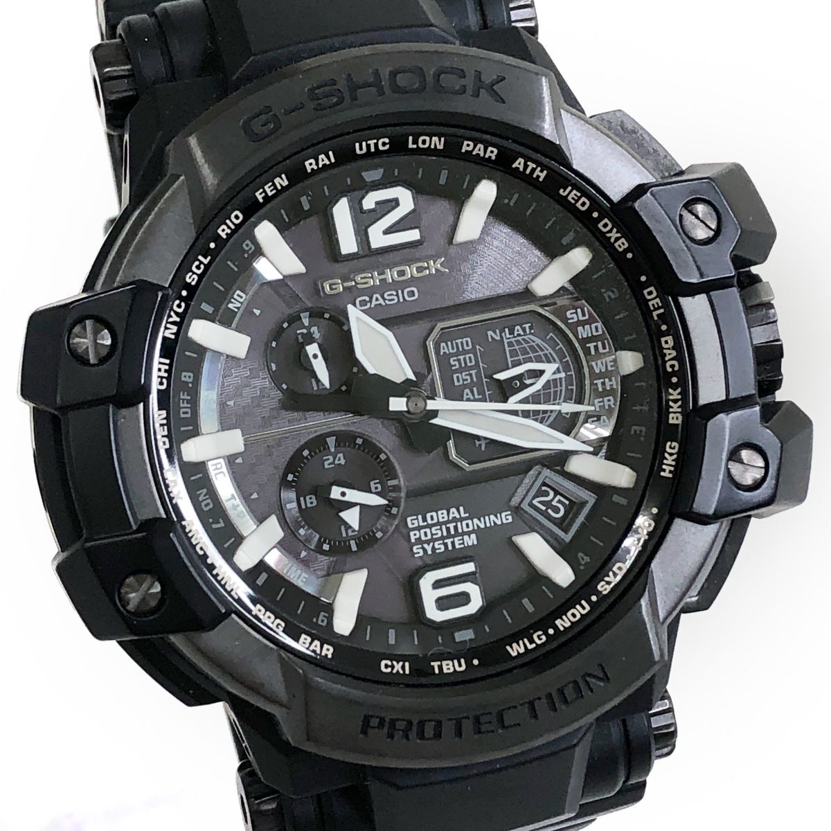 超美品 CASIO カシオ G-SHOCK ジーショック グラビティマスター スカイコックピット GPS 腕時計 GPW-1000T-1AJF 電波ソーラー 動作OK拍卖