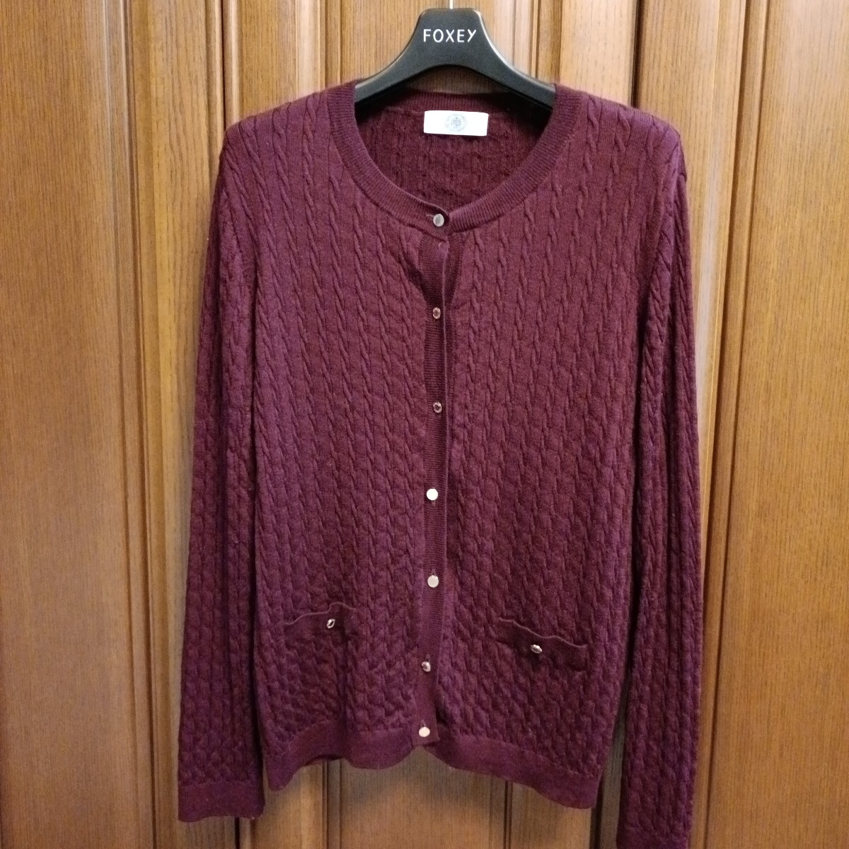 J.PRESS 大きいサイズ ケーブル模様クルーネックカーディガン T13拍卖