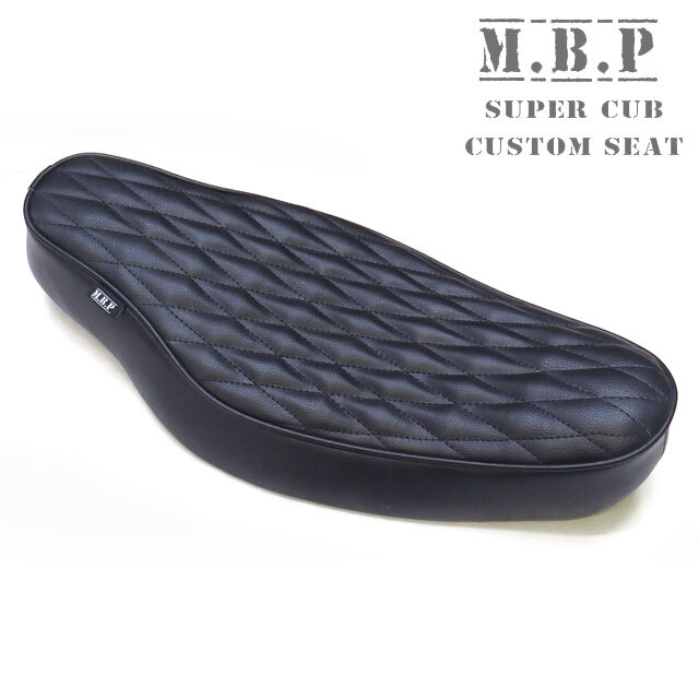 ★《モトブルーズオリジナル》【M.B.P】スーパーカブ/リトルカブ用 カスタムシート コブラシート ブラック ダイヤステッチ拍卖