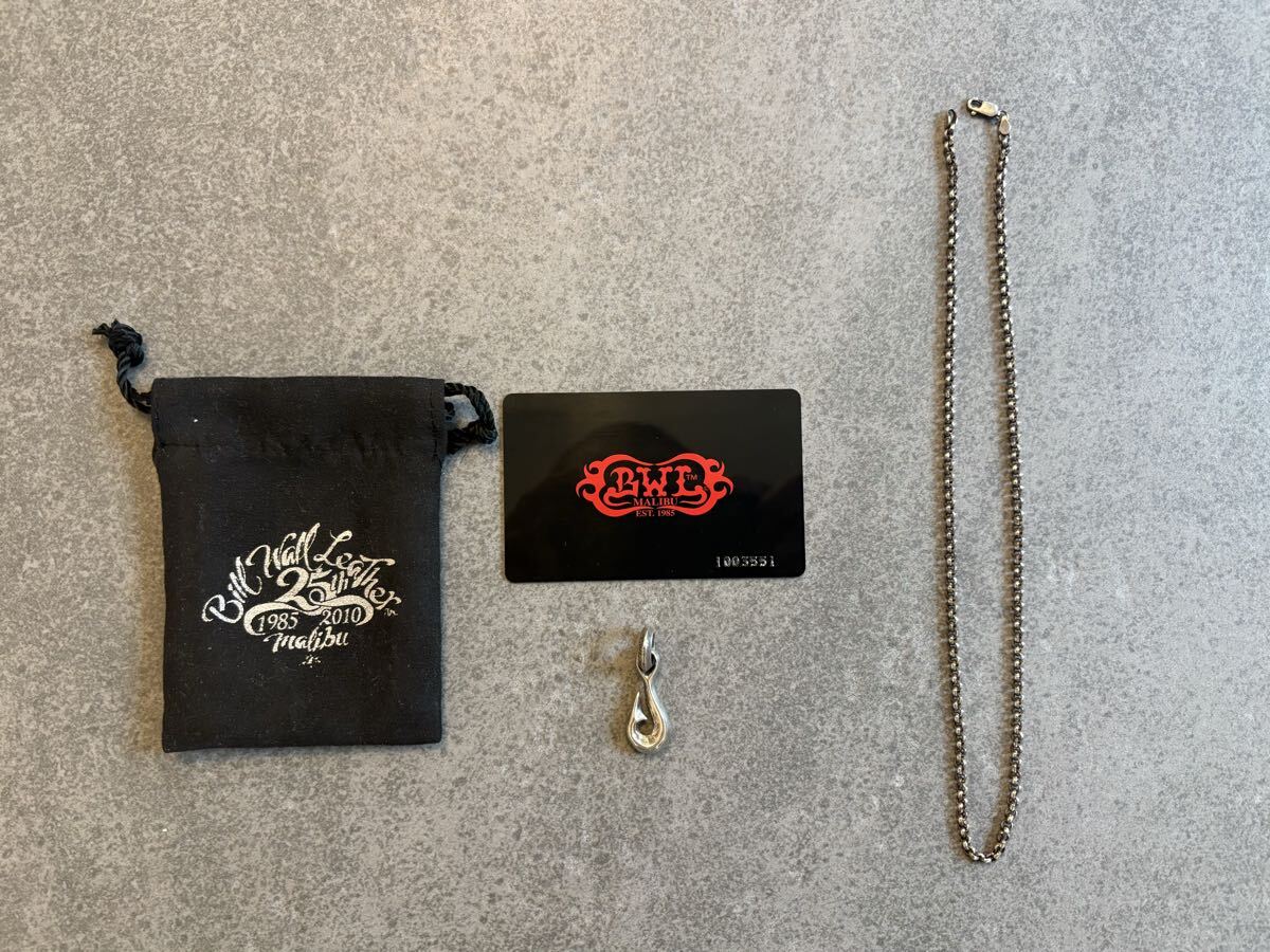 ビルウォールレザー BWL Bill Wall Leather MEDIUM FISH HOOK ミディアムフィッシュフックペンダント/シルバー拍卖