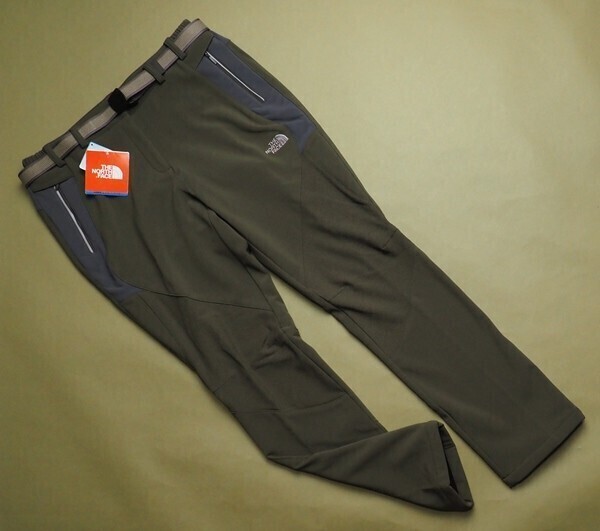 新品正規18000円 ノースフェイス 裏フリース DWR撥水 KRUGER ボンディング トレッキング パンツ レW82カーキ(DKK) 直営店購入拍卖