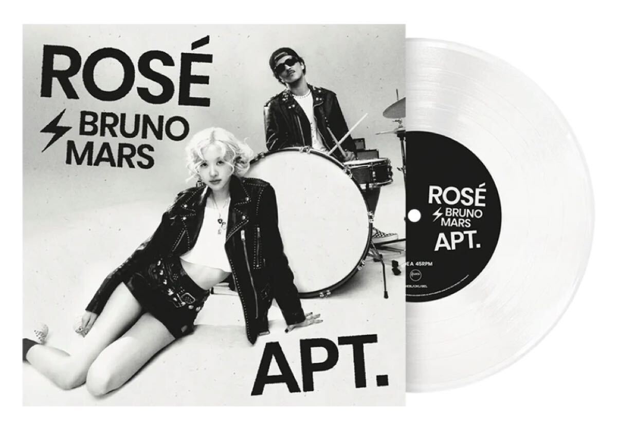 ROS & Bruno Mars 限定ホワイト 7インチレコード APT. blackpink ブラックピンク ブルーノマーズ拍卖