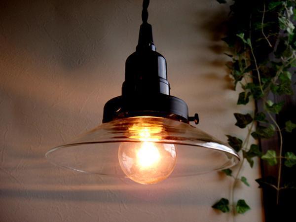 特価激安昭和レトロ透明ガラスペンダントランプ70アンティーク風天井照明拍卖