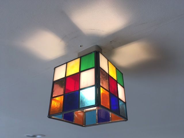 特価☆マルチブロックカラフルステンドグラスシーリングライト レトロ モダン 北欧 ステンドランプ おしゃれ 可愛い拍卖