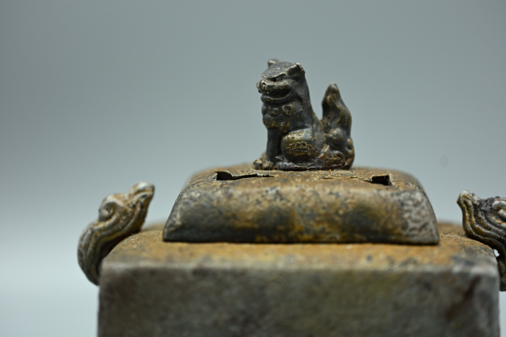 閑古鳥 備前焼 【 木村 友敬 / 獅子香炉 】 共箱 / 真作保証 / 木村純雄 / 長十郎 / 興楽園拍卖