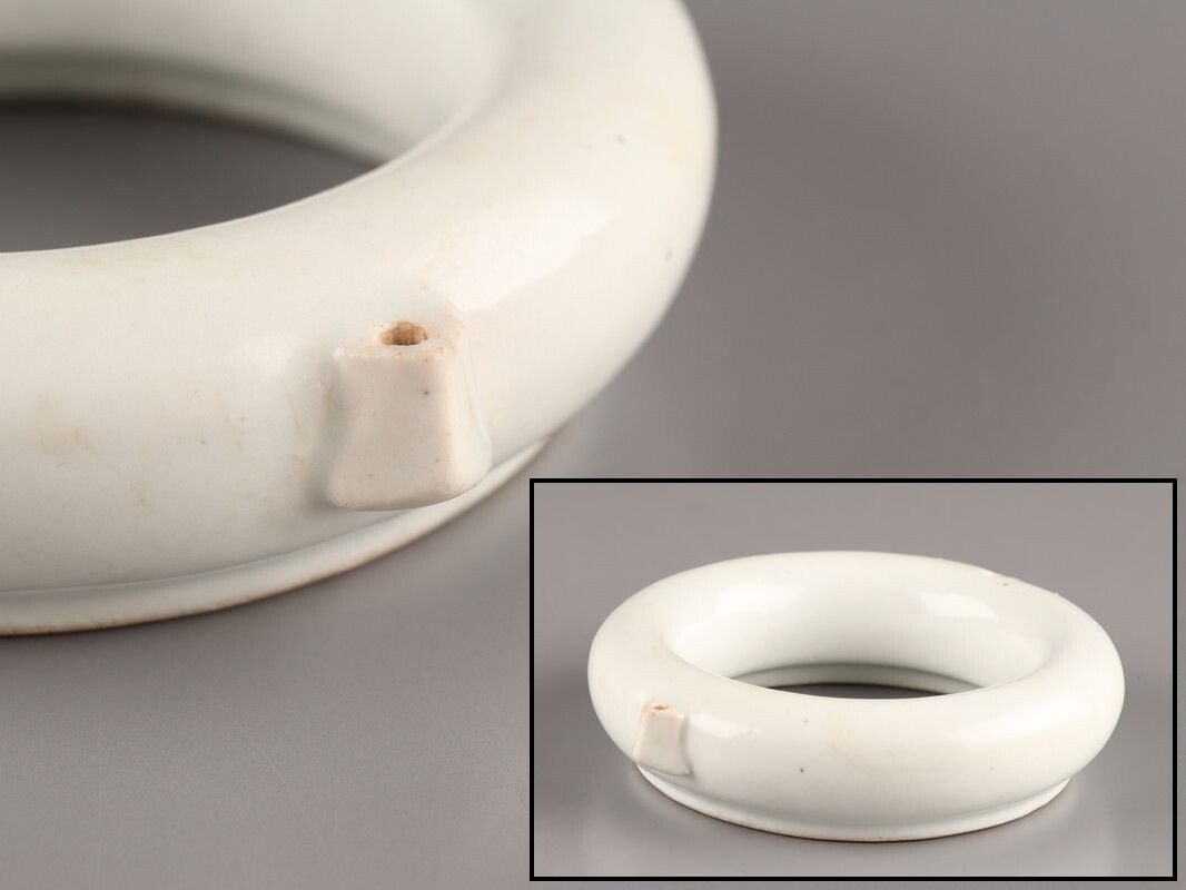 古美術 朝鮮古陶磁器 李朝 白磁 書道具 水滴 時代物 極上品 初だし品 D4930拍卖