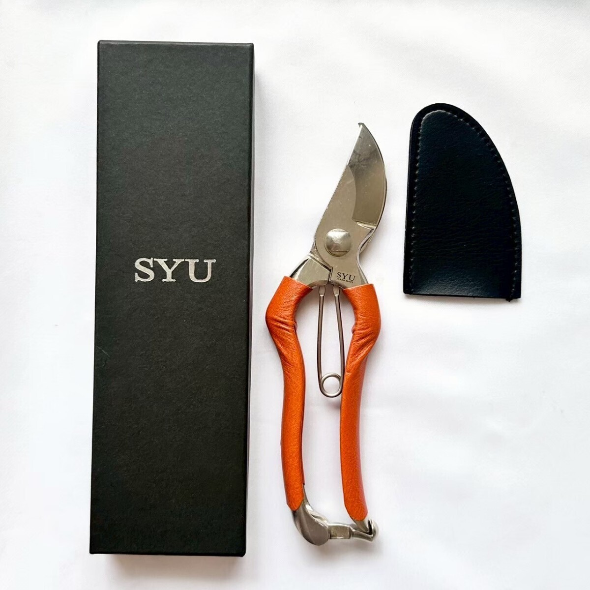 SYU 三条 廃番 レザーハンドル ブラウン 剪定鋏 190mm S型 3297拍卖