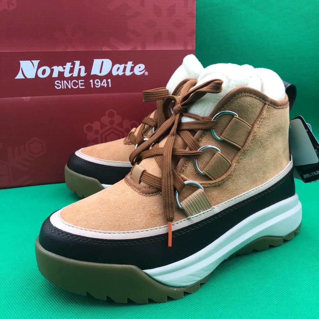 ノースデート ウィンターシューズ 23cm キャメル★新品 送料無料★ショートブーツ トレッキングブーツ ブーティ 冬靴 防寒 防水 5710969拍卖