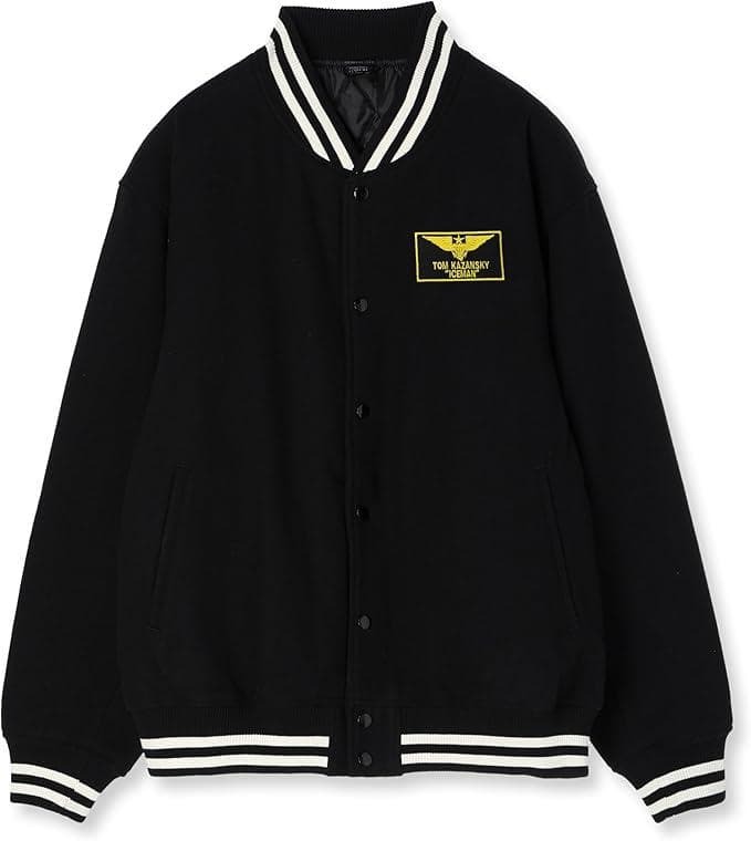 ユナイテッドアスレ スタジアム ジャケット ブラック L★新品 送料無料★メルトンウール スタジャン ミリタリー アイスマン 5727179拍卖