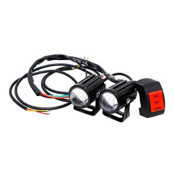 LED プロジェクター ヘッドライト バイク用 Hi/Lo スイッチ ホワイト ハイ ロー フォグ IP67 DC12V 24V スポット ワーク ライト 集魚灯拍卖