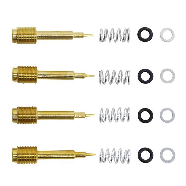 ケイヒン キャブレター パイロットスクリュー 4個 CVKD ZZR400 ZXR250 ZXR400 ZXR750 バリオス Balius ザンザス ZX-6R 1100 ZZ-R1200拍卖