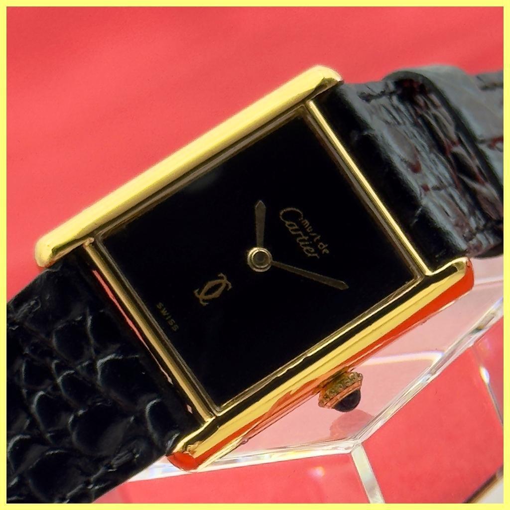 OH済 カルティエ マストタンクLM 手巻 腕時計 A389拍卖