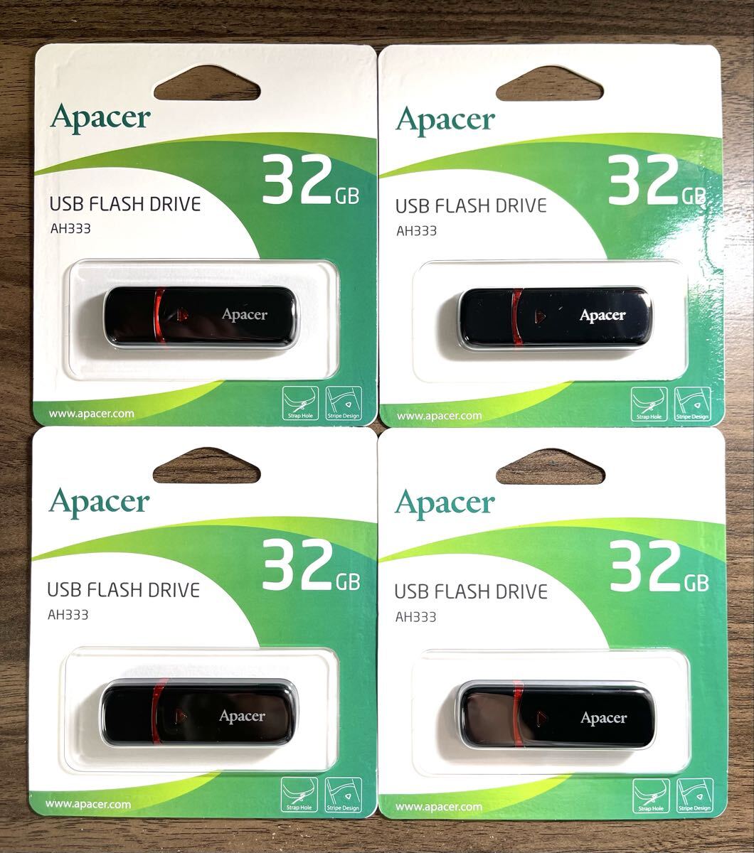 USBメモリー32GB Apacerブランド キャップ式【4個セット】拍卖