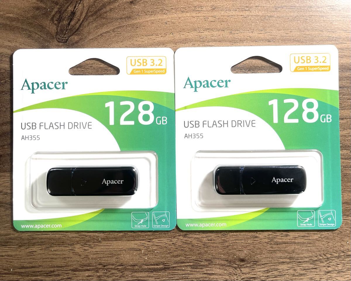 USBメモリー128GB 3.2 Apacerブランド キャップ式【2個セット】拍卖