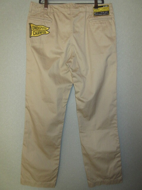 送料無料 PRODUCT CLASSICS プロダクト ワッペン ワークパンツ チノパン XL 正規品 ベージュ とても美品 綿100%拍卖
