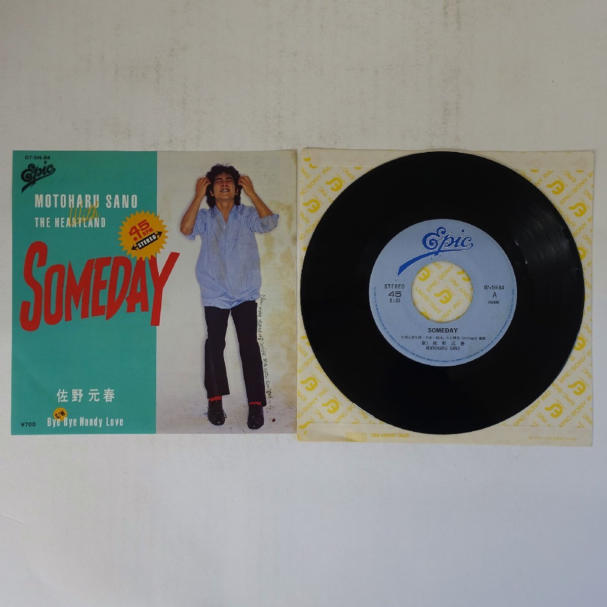 19004921;【ほぼ美盤/国内盤/7inch】佐野元春 Motoharu Sano With The Heartland / Someday拍卖