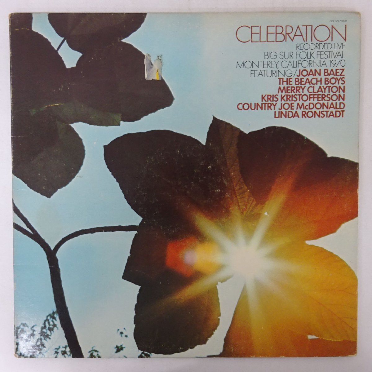 10083295;【US盤/見開き】V.A. / Celebration Recorded Live Big Sur Folk Festival Monterey, California 1970拍卖
