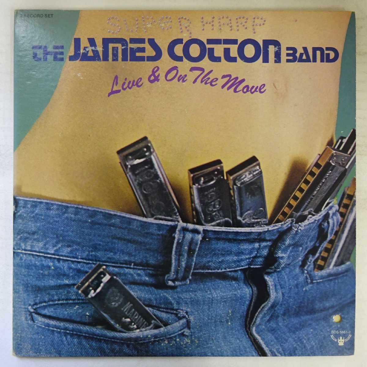11246565;【US盤/Buddah/プロモ/見開き/2LP】The James Cotton Band / Live And On The Move拍卖