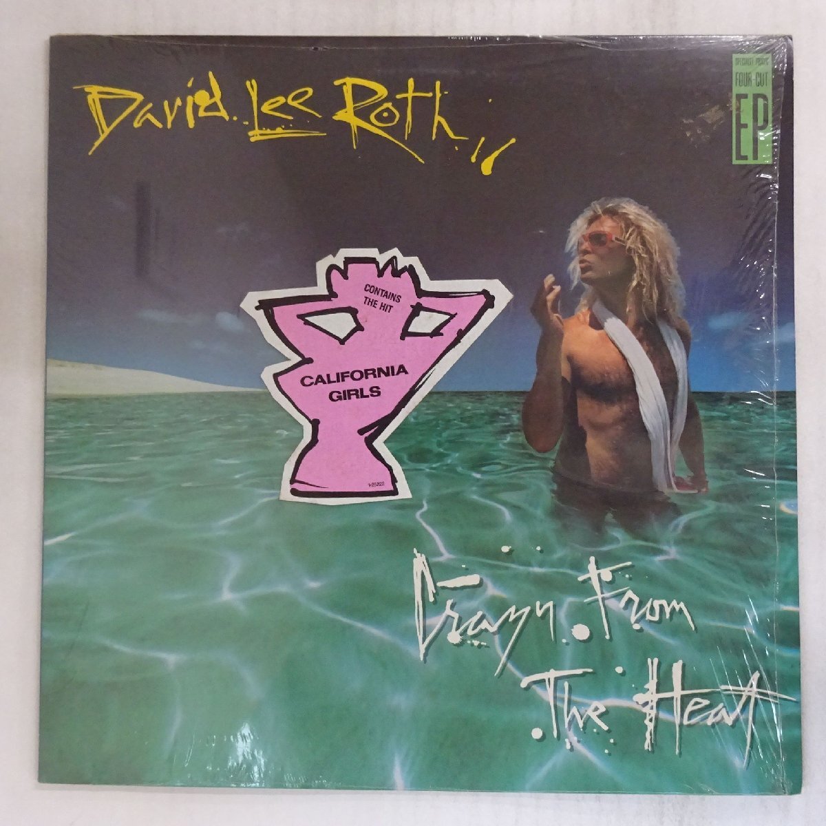 10083737;【US盤/ハイプステッカー/シュリンク】David Lee Roth / Crazy From The Heat拍卖