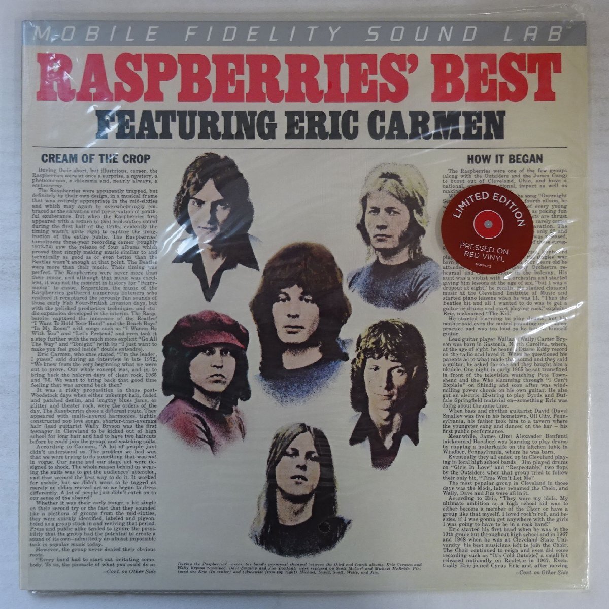 14060436;【美品/US盤/MFSL復刻/限定シリアル/ハイプステッカー/Red Vinyl】Raspberries Feat. Eric Carmen / Raspberries' Best ...拍卖