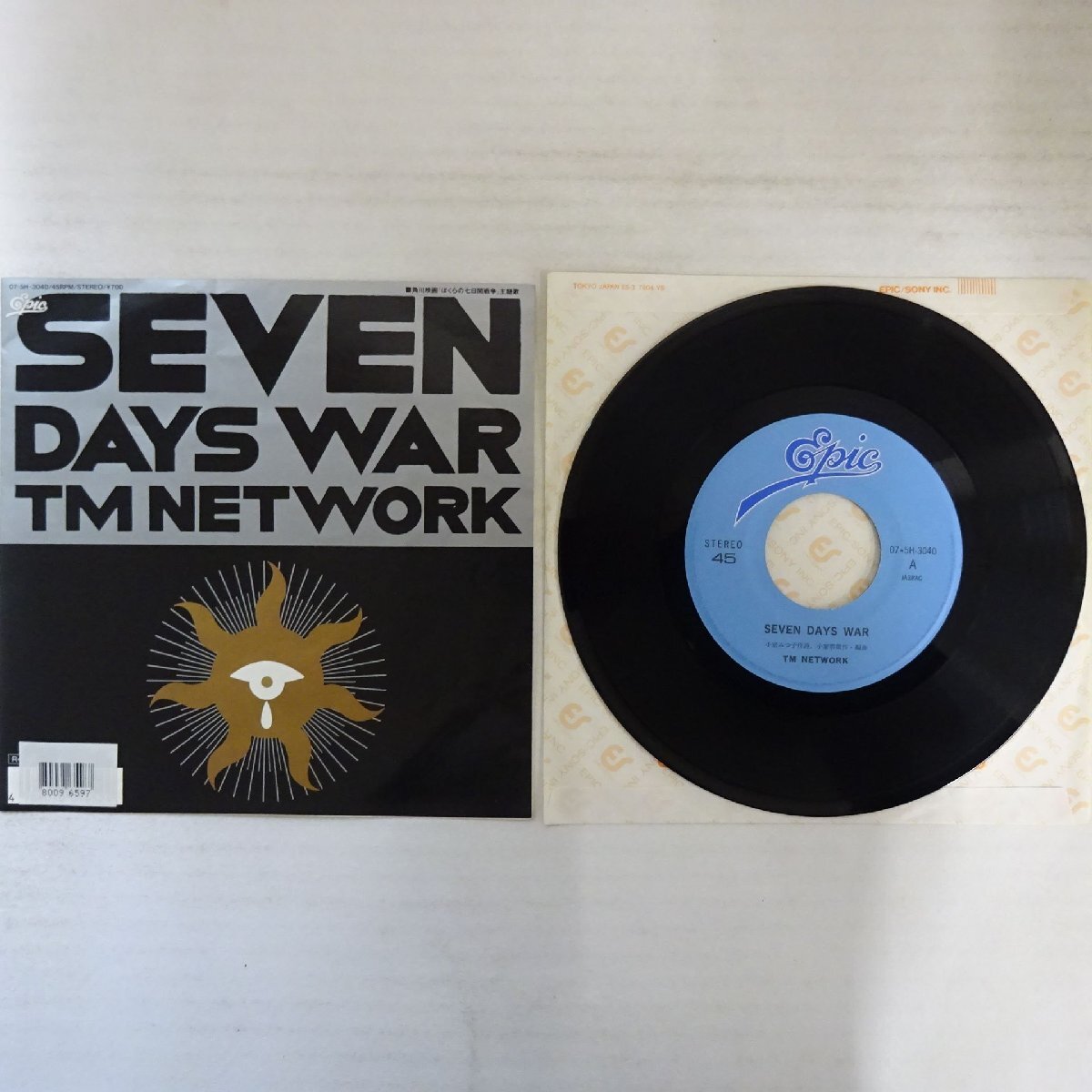 19005074;【国内盤/7inch】TM NETWORK / SEVEN DAYS WAR / GIRLFIRIEND 「僕らの七日間戦争拍卖