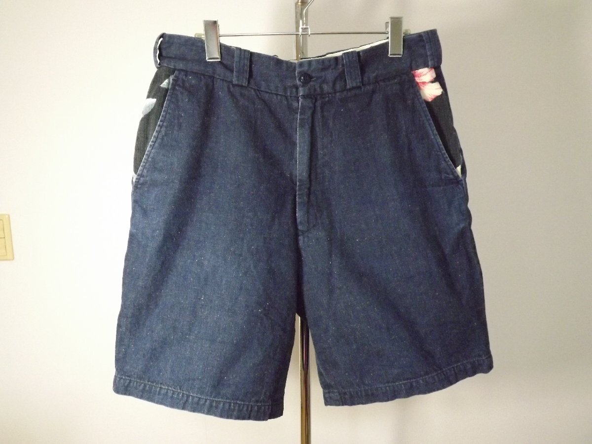 FAT(エフエーティ)ハードウオッシュ加工 スラブデニム ハーフパンツ ショートパンツ メンズSKINNY (L)拍卖