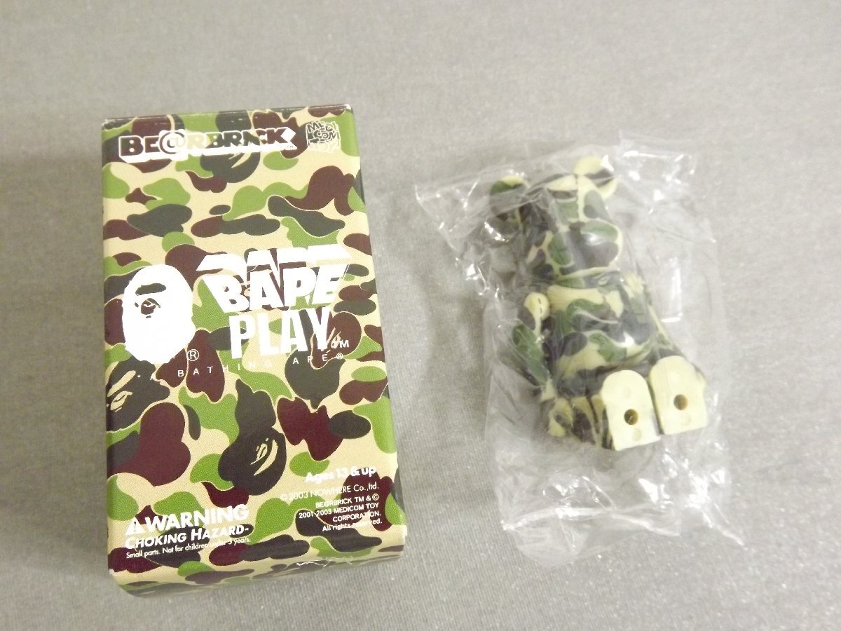 新品未使用 BAPE PLAY (ベイプ プレイ) × BE@RBRICK(ベアブリック)フィギュア 迷彩 APE エイプ 送料無料拍卖